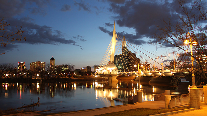 Downtown Winnipeg at night