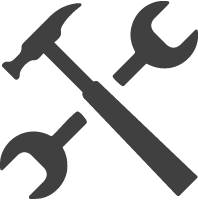 hammer and wrench icon