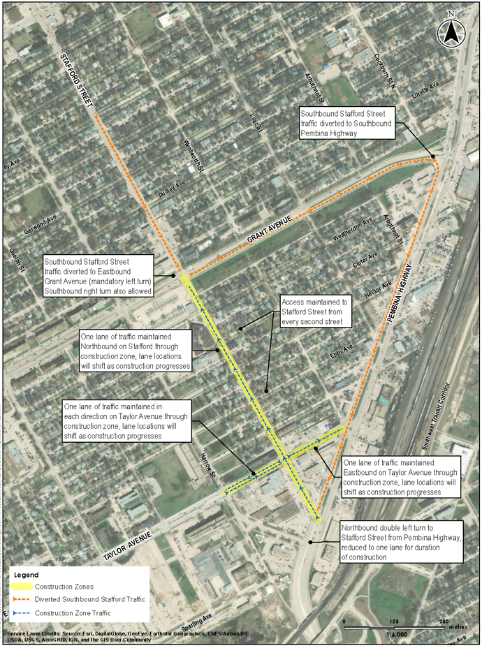 Corydon Stafford Taylor detour map 2023