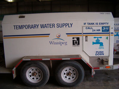 Temporary water supply tanks