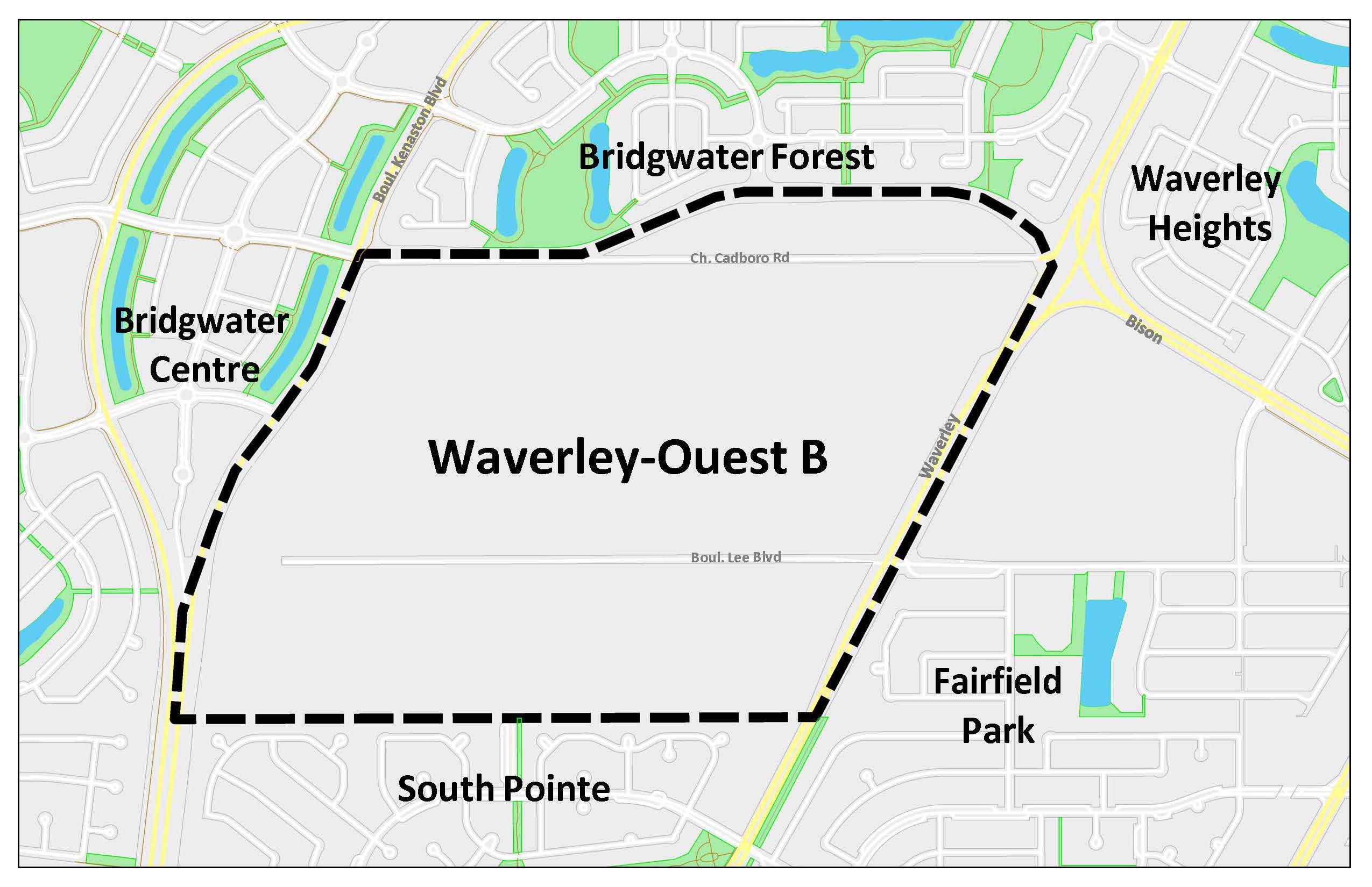 Waverley West Neighbourhood B Planning Area Map