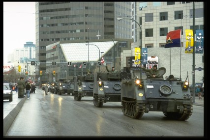 Portage Avenue - military parade