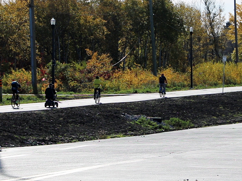 The active transportation path runs alongside the Southwest Transitway.