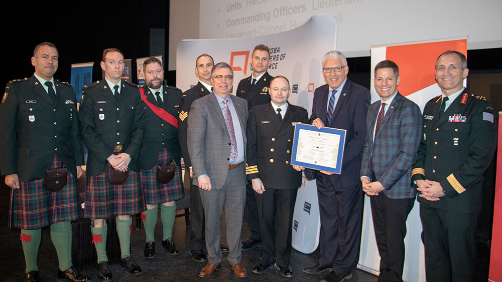 City of Winnipeg recognized for its ongoing support of Reservists