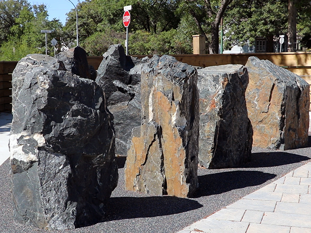 The 10 boulders represent the 10 Canadian soldiers killed in the Battle of Kapyong.