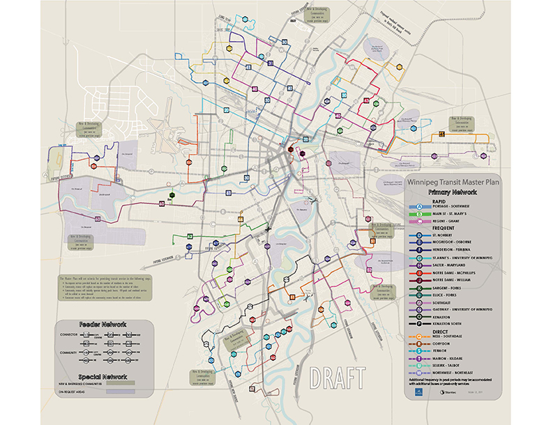 The map above shows the proposed feeder network.