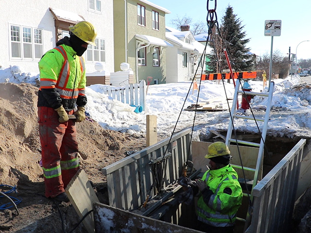 City of Winnipeg crews will work as quickly as possible to repair a water main break.