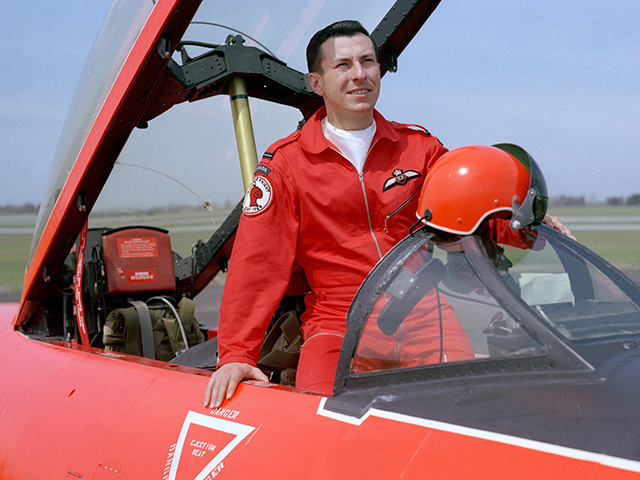 Credit: Department of National Defence. Bill Slaughter was from Winnipeg and was a Red Knight aerobatic pilot with the Royal Canadian Air Force.