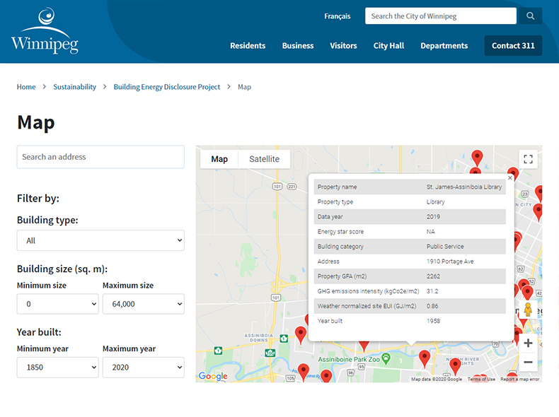 public disclosure map screen capture