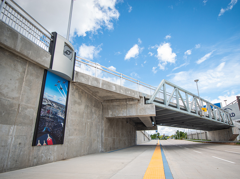 The images at Stadium Station at IG Field were selected by residents