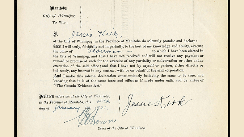 Jessie Kirk’s statutory declaration with her signature