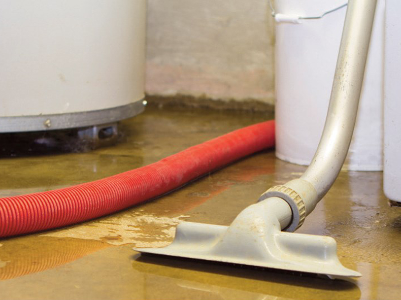 Clogged pipes can cause sewer-back up in basements.