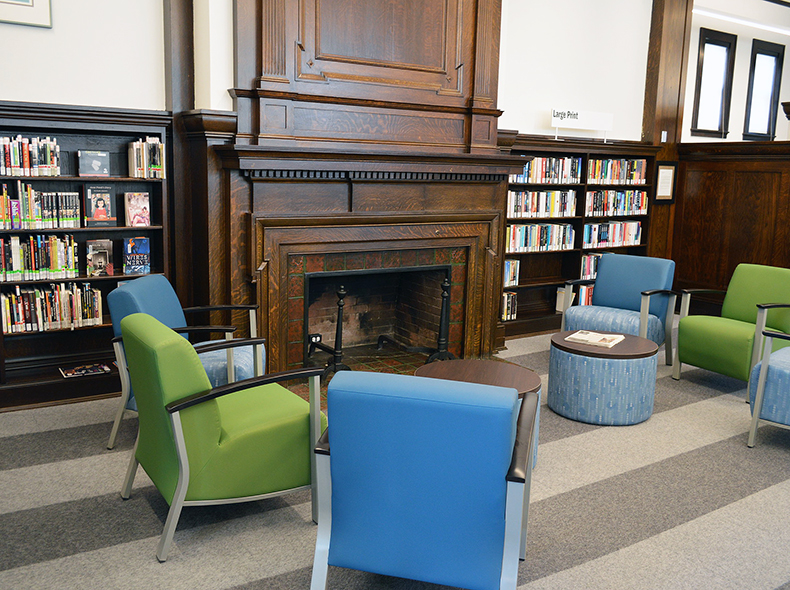 Historic elements of St. John’s Library were preserved during the restoration project.