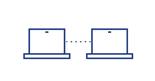 two laptops icon