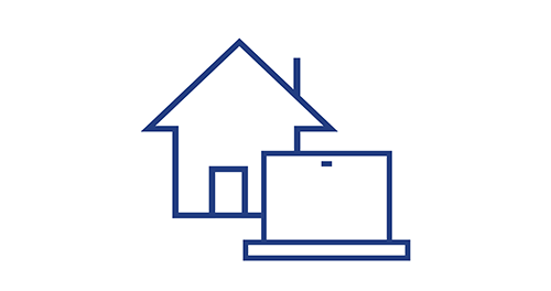 house and laptop icon