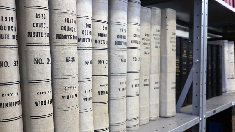 Minute Books at the City of Winnipeg Archives.
