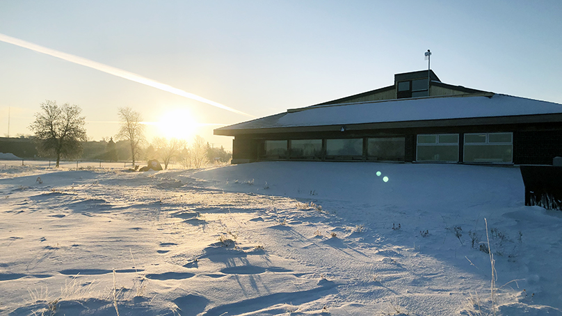 The Living Prairie Museum in winter.