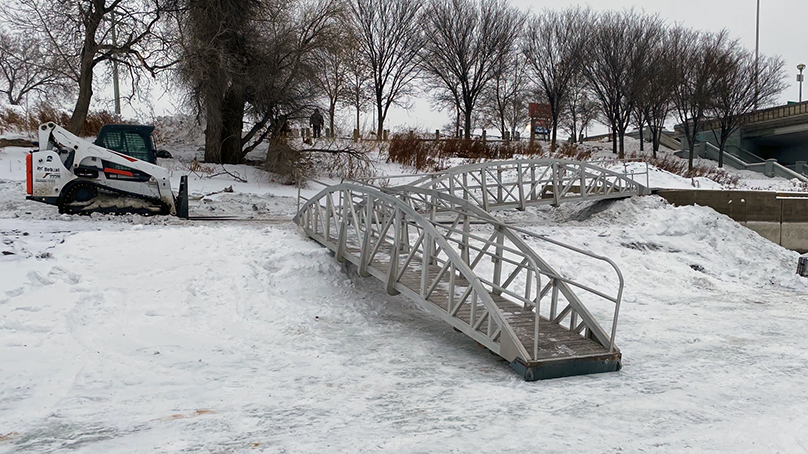 The ramp near the Norwood Bridge was installed in early February.