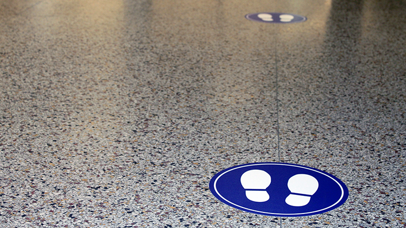 Social Distance Floor Sign