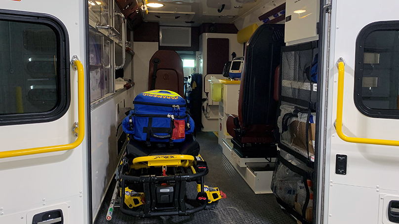 Inside view of WFPS Ambulance.