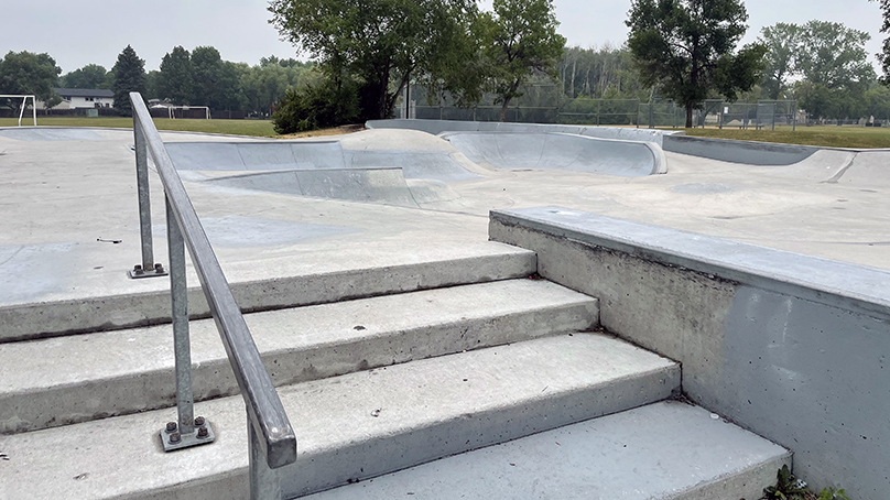 The skatepark in Chornick Park.