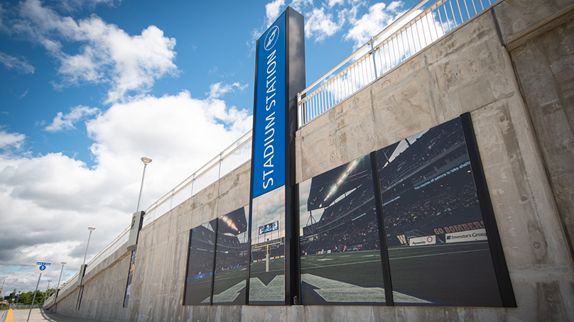 The Winnipeg Transit Stadium Station at IG Field.