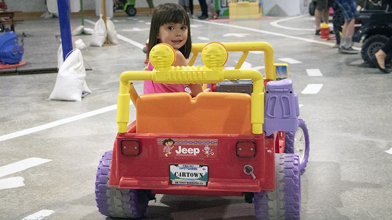 Children ages 4 – 7 can take part in Cartown.
