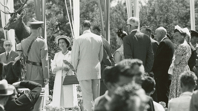 Queen Elizabeth II at Assiniboine Park.