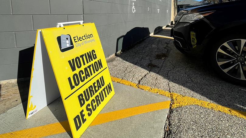 Voting location sign