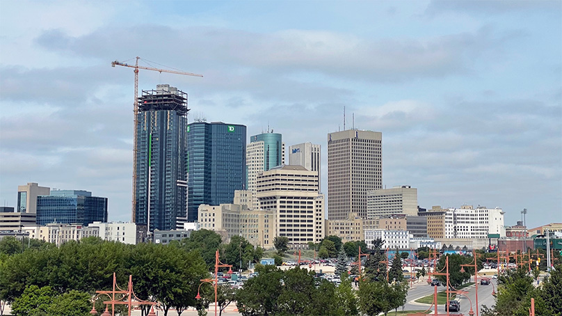 Skyline View of Winnipeg Downtown