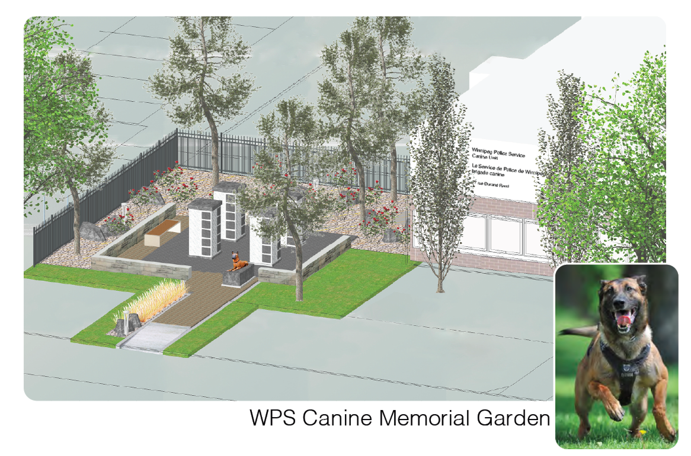 Canine Memorial Artist Rendering