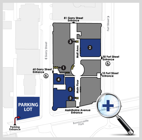 View the customer parking map