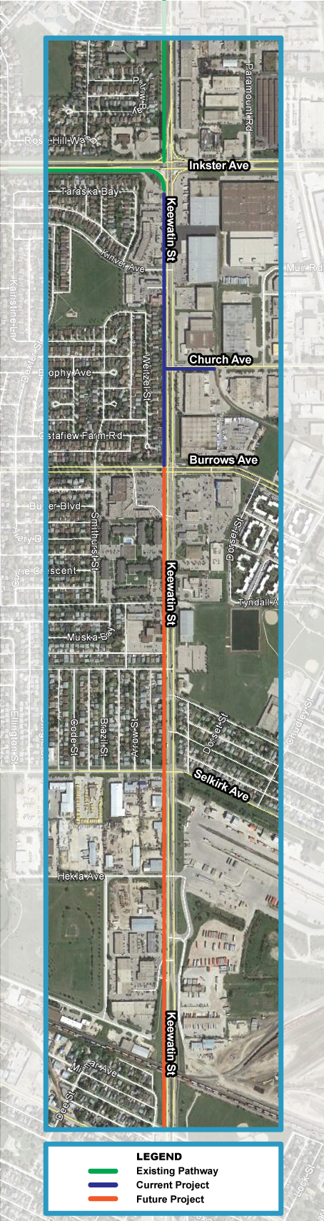 Keewatin Street Pathway map