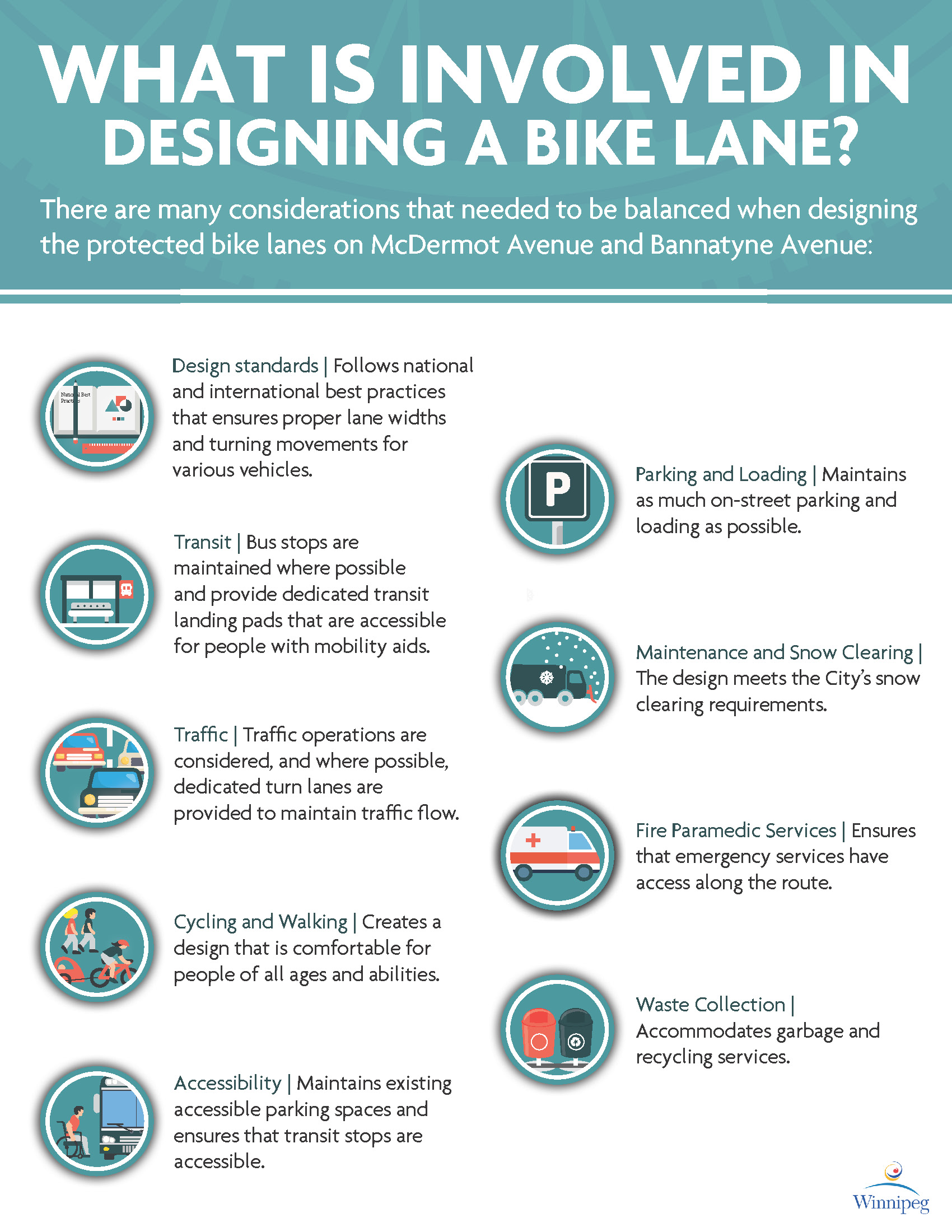 What is involved in designing a bike lane
