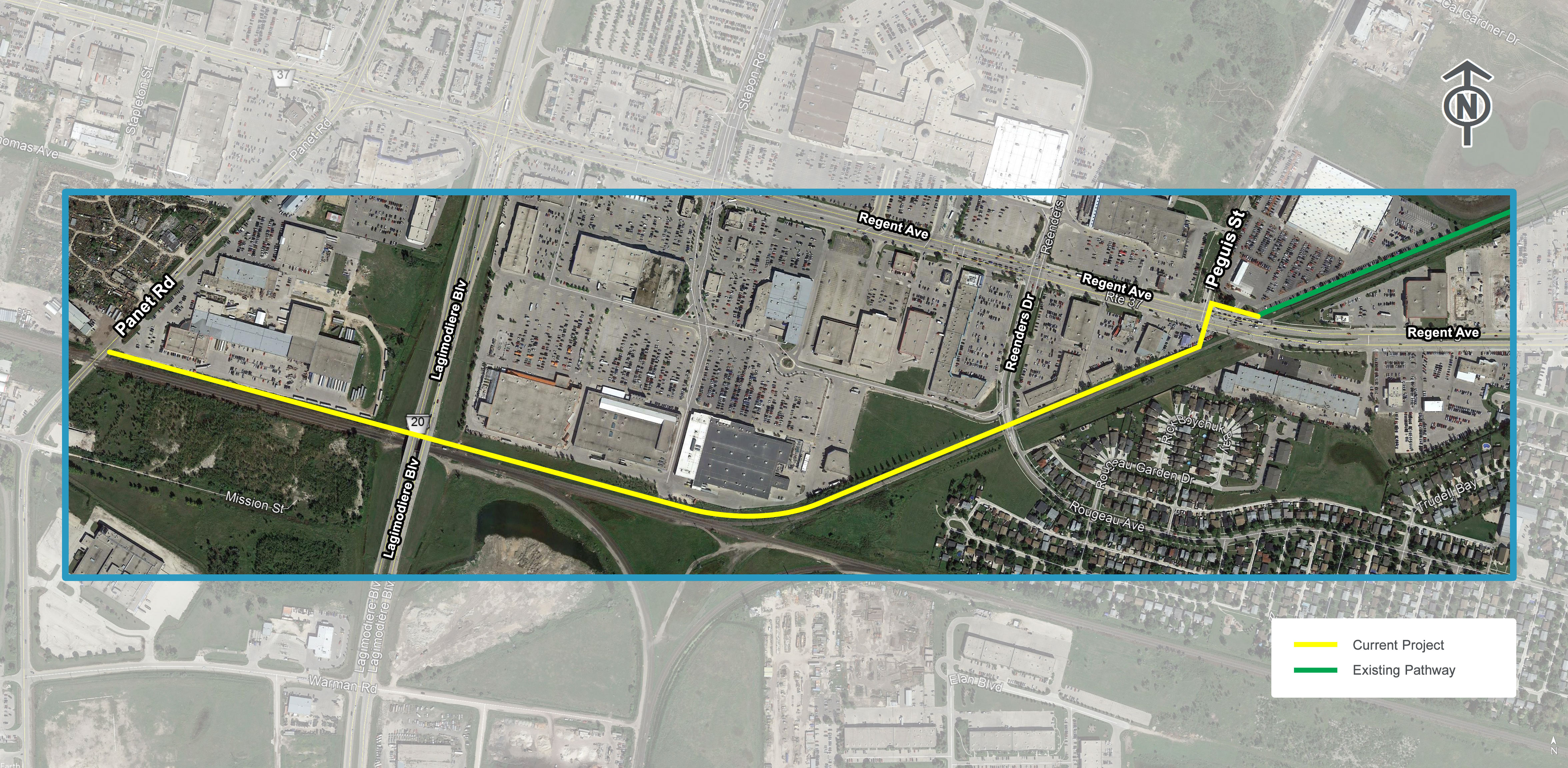 Transcona Trail Extension map