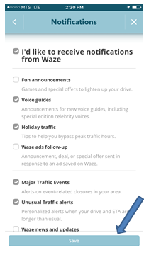 Waze tips