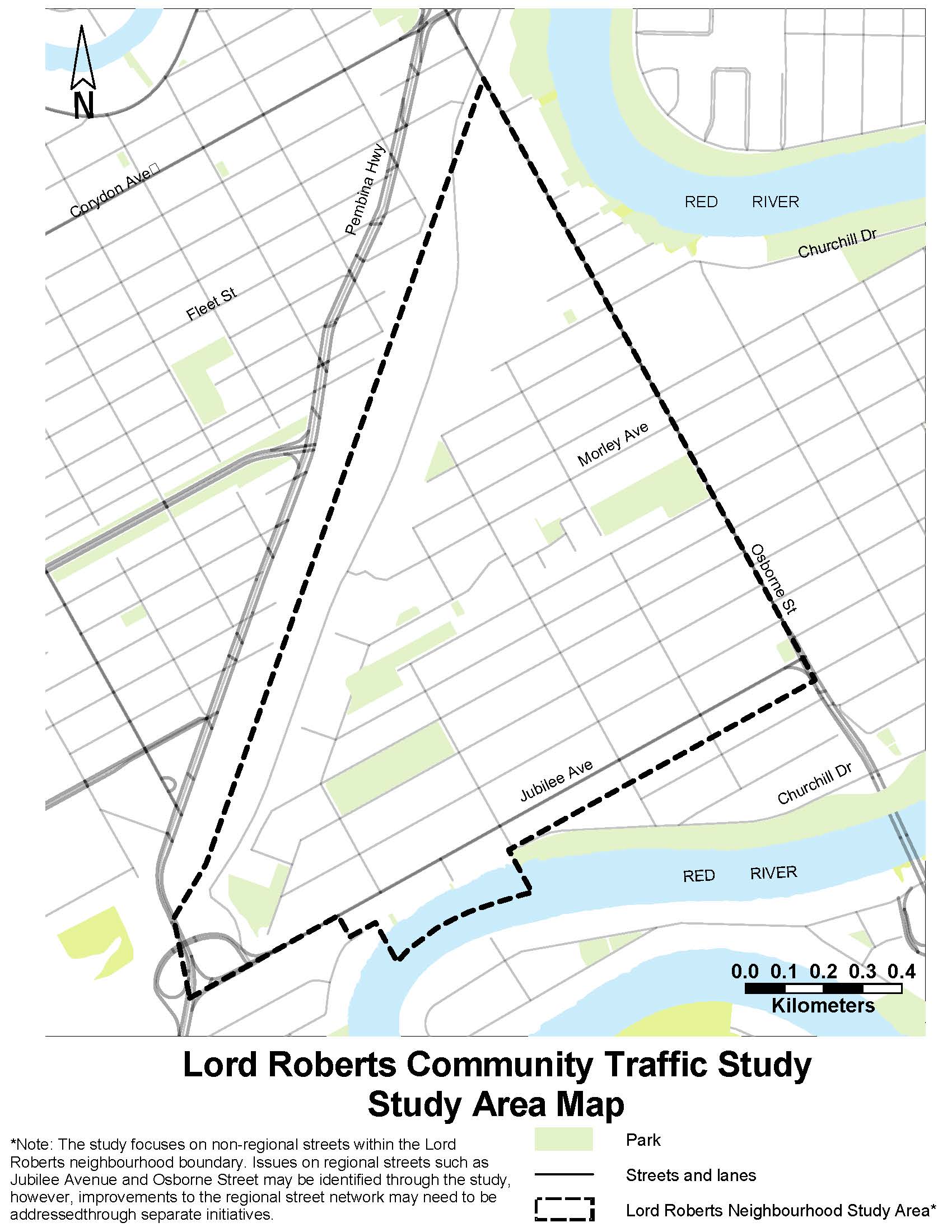 Lord Roberts Community Study area map