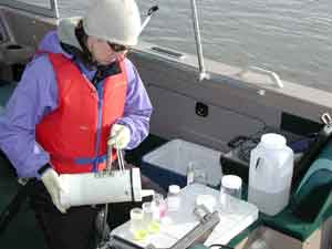 Preparing river water samples for testing