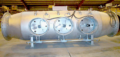 Photo of the water treatment program's ultraviolet light chamber