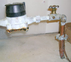 Shut-off valve and meter photo