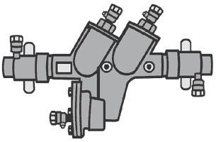 Illustration of Reduced pressure backflow prevention device